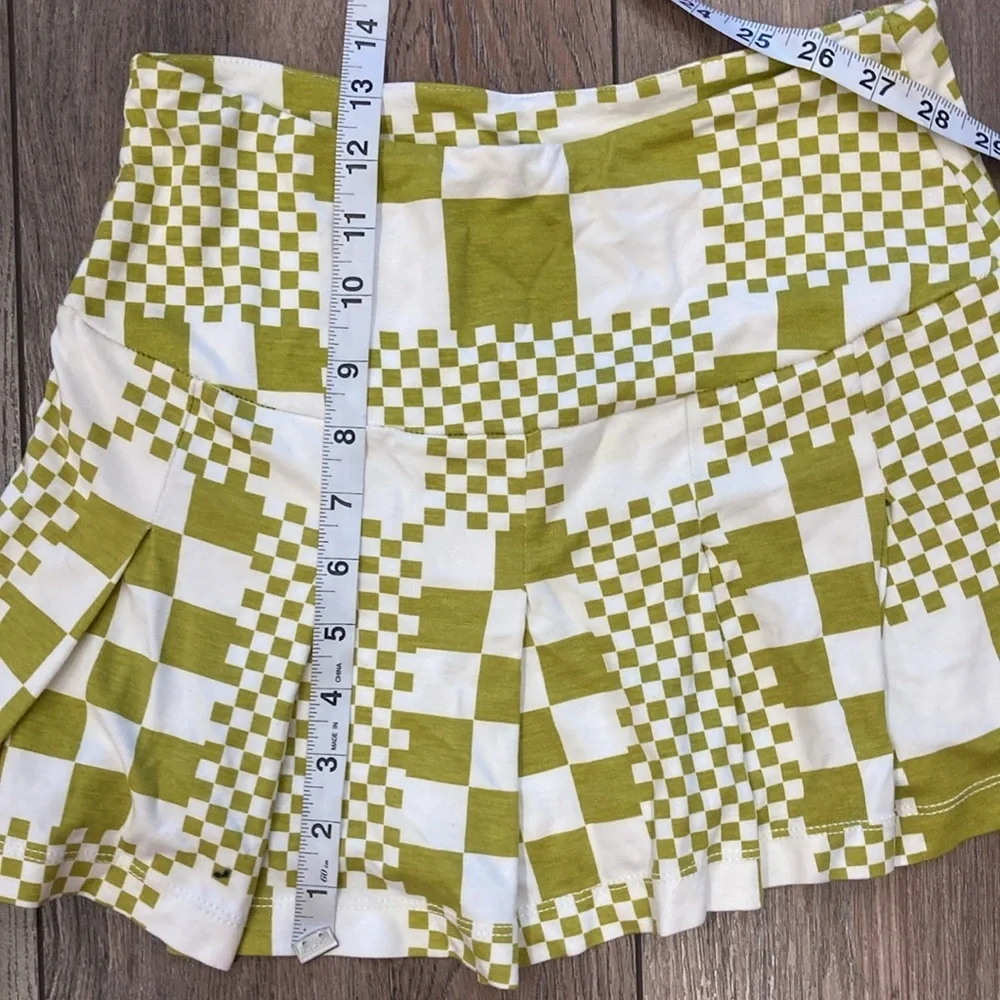 Urban Outfitters, Checkered, Mini, skirt, stretchy, summer, beach, dance, y2k